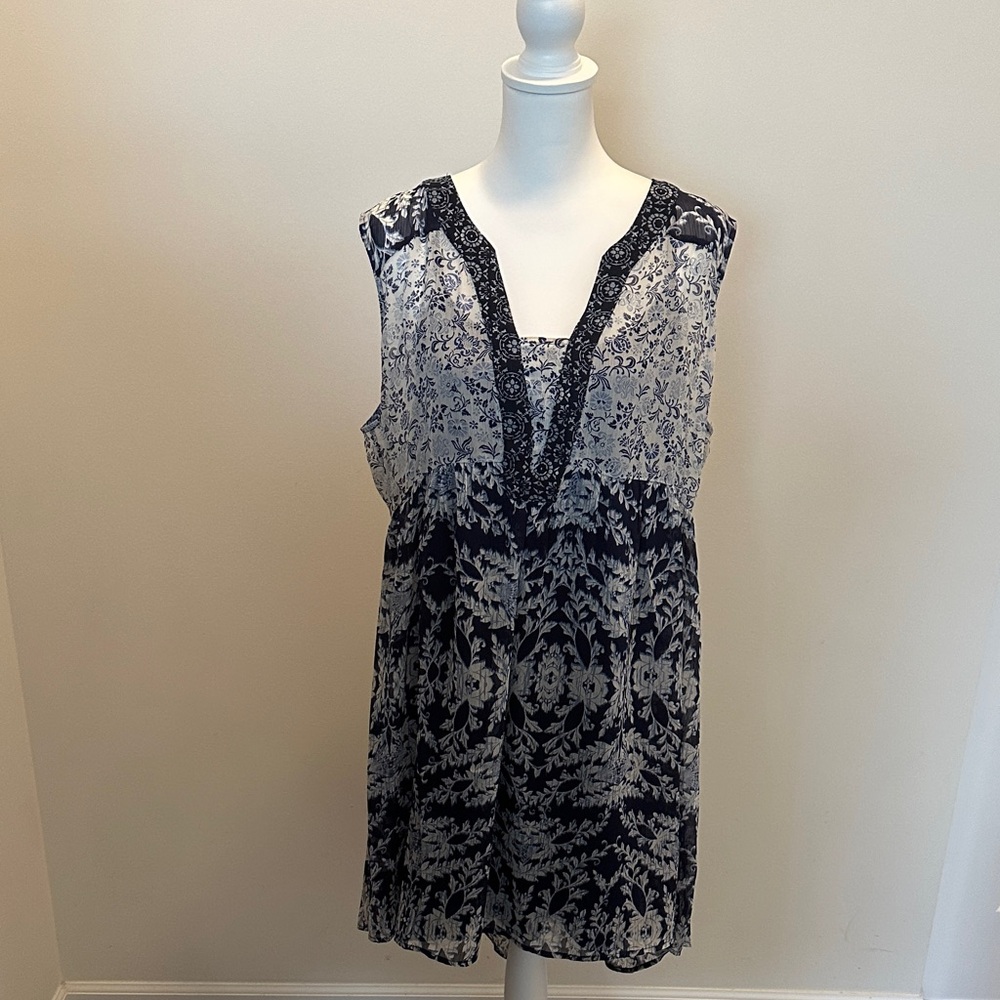 Knox Rose Blue Floral Tunic Dress